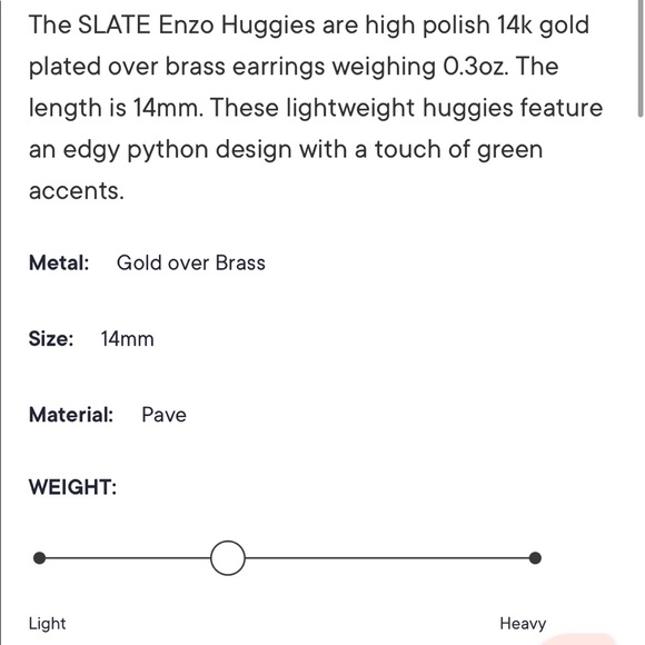 Enzo python huggie earrings - Picture 3 of 3